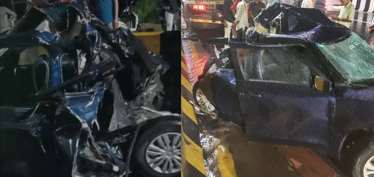 മലപ്പുറത്ത് നിർത്തിയിട്ട ലോറിയിൽ കാർ ഇടിച്ച് കയറി.