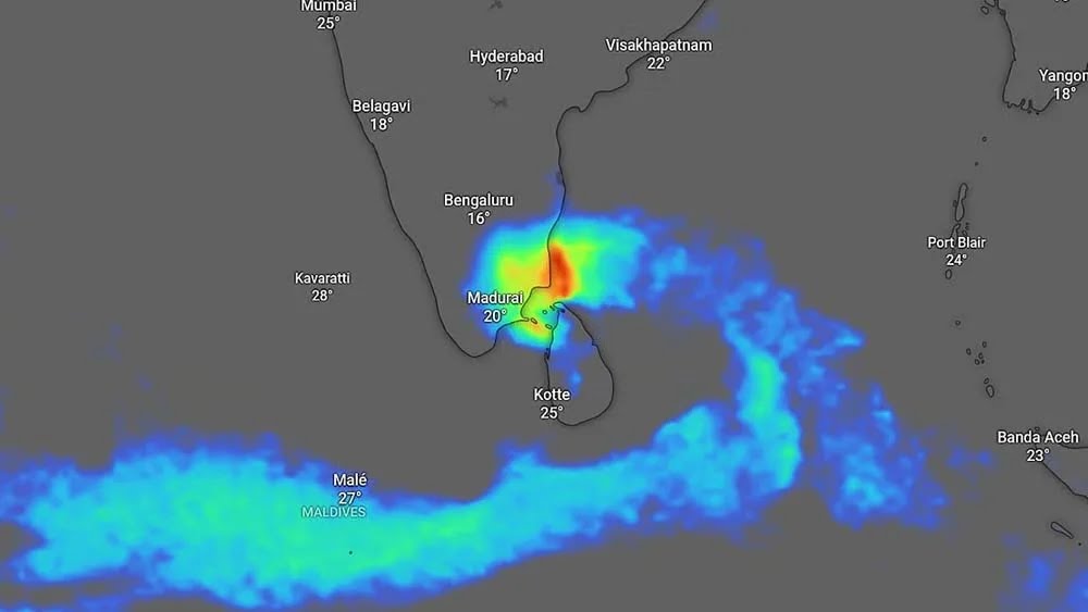 ശ്രീലങ്കയെ വിറപ്പിച്ച് ‘ഡിറ്റ് വാ’ ചുഴലിക്കാറ്റ്