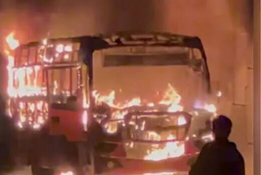 കെഎസ്ആർടിസി ബസ് കത്തിനശിച്ചു