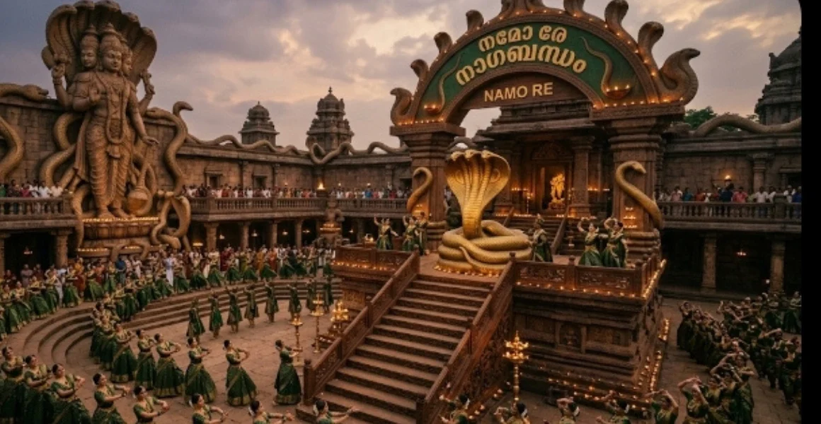 ആയിരത്തിലേറെ നർത്തകർ, കണ്ണഞ്ചിപ്പിക്കുന്ന സെറ്റ്; ‘നാഗബന്ധ’ത്തിലെ ദൃശ്യവിസ്മയമായി ‘നമോ രേ’ ഗാനം പുറത്തിറങ്ങി!